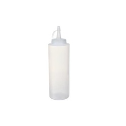 12OZ CLEAR SQUEEZE BOTTLE WITH LID 1/PK X 36/CS