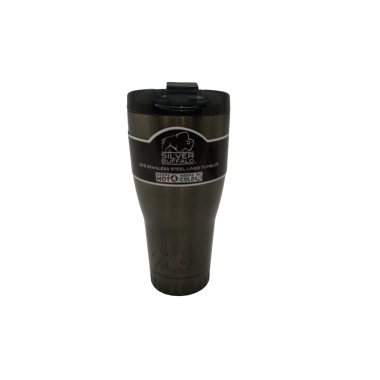 18/8 Stainless Steel Lined Tumber 30oz. Grey Silver Buffalo Protek