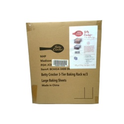 3 Tier Baking Rack w/3 Large Baking Sheets Betty Crocker (or $4.99 Each)