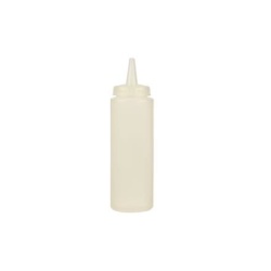 8OZ CLEAR SQUEEZE BOTTLE WITH LID 1/PK X 36/CS