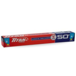 ALUMINIUM FOIL ROLL HEAVY DUTY 11.8 inch x 50 foot TITAN-FOIL