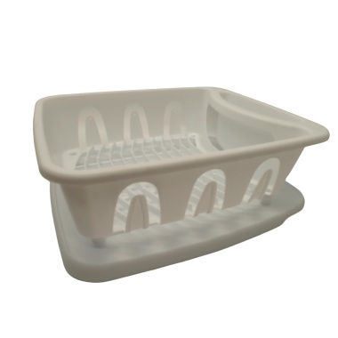 dish drainer Plastic with board - white 14x12.2x5.1 inches