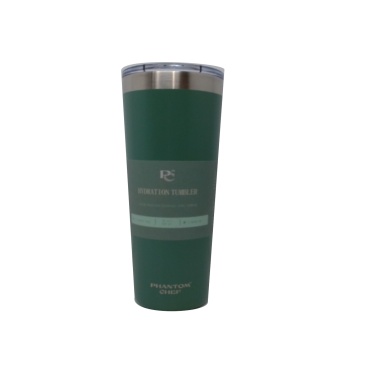 Hydration Tumbler 20oz. Green Vacuum Insulated Stainless Steel Phantom Chef