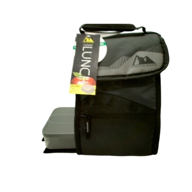 Insulated Lunch Bag Hi-Top w/Food Container Black