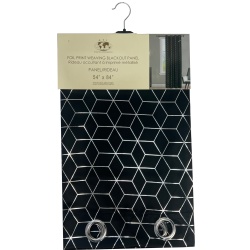 Curtain 54X84 inches Blk/SL Foil Bkout