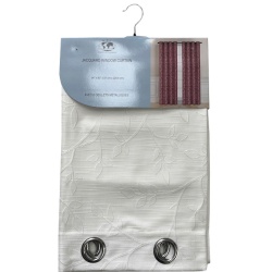 Curtain 54X90 White Leaf"