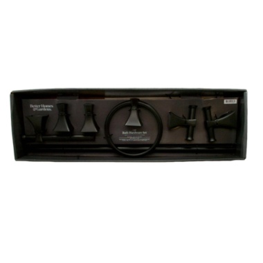 5pc. Bath Hardware Set Matte Black Finish Better Homes & Gardens
