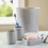 Bath Accessories Set 4pcs. Soft Silver Mainstays