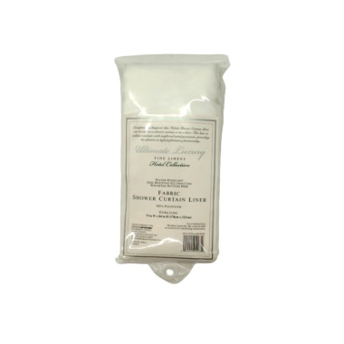 Fabric Shower Curtain Liner White Extra Long 70 x 84