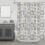 PEVA Shower Curtain Cats & Glasses Grey 70 x 72
