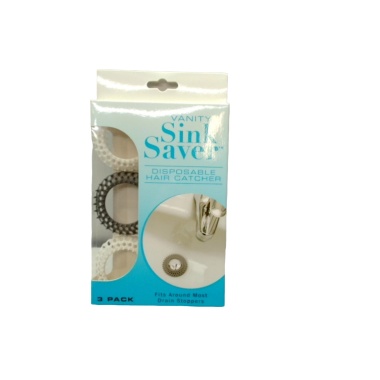 Vanity Sink Saver 3pk. Disposable Hair Catcher
