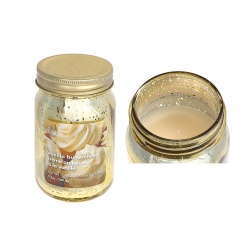 Mason Jar Candle 9.2oz Electroplated Vanilla Buttercream 3 Dia X 5 H