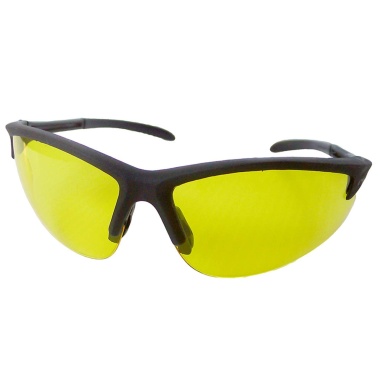 Safety glasses with yellow tint
