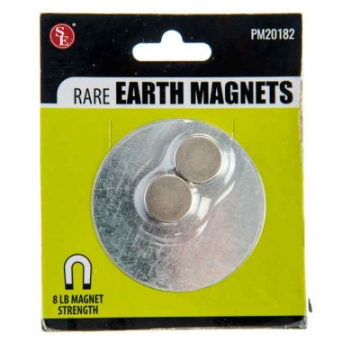 Magnet Rare Earth Round 1/2 2pk. 8lb. Strength