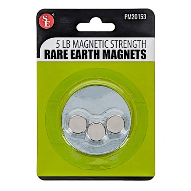 Magnet Rare Earth Round 7/16 3pk. 5lb. Strength