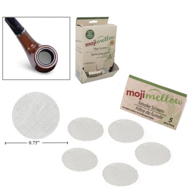 Replacement Screen 5 pc 0.75 Silver for smoke devices 100/box Moji Mellow