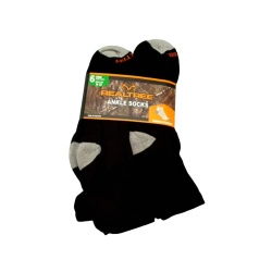 Ankle Socks Men's 6pk. Black Realtree