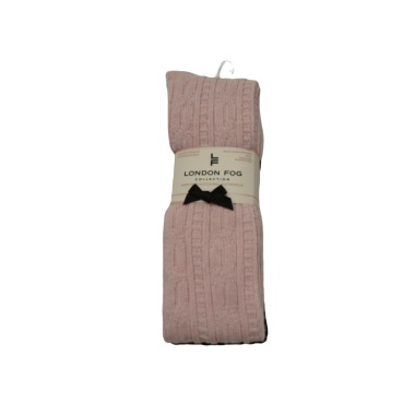 Knee High Socks Ladies 2pk. Black & Pink London Fog