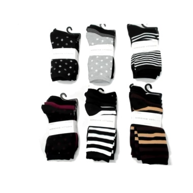 Socks Ladies 5pk. Patterns Assorted Adrienne Vittadini (endcap) - each sold individually