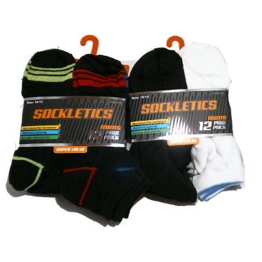 Socks Men's 12pk. Sockletics Assorted - each sold individually