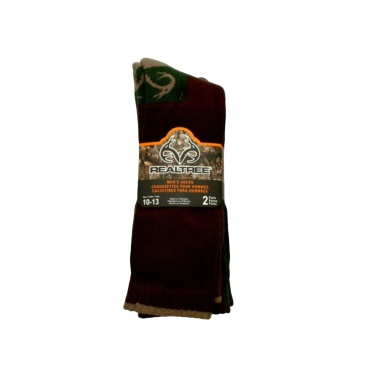 Socks Men's Realtree 2pk. Green Size 10-13 (or 3/$10.00)
