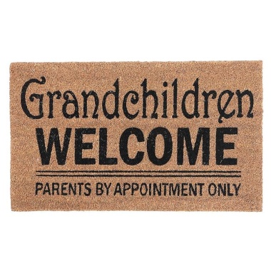 COIR DOOR MAT 18x30 inch GRANDCHILDREN WELCOME PARENTS BY APPT
