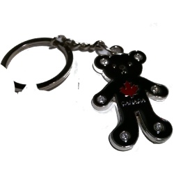 Keychain Black Pooh Studded Canada