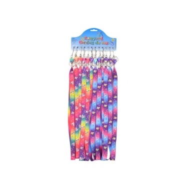 Lanyard 17 Unicorn Printed w/clip, 12/Card
