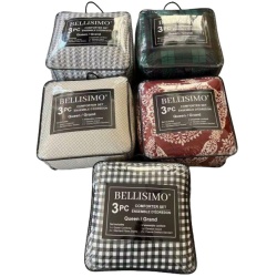 3pc Comforter Set Assorted Patterns – King