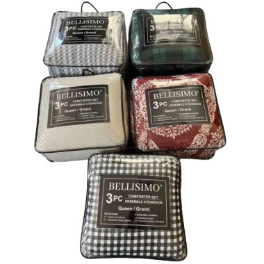 3pc Comforter Set Assorted Patterns – King