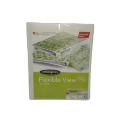 Poly Binder 3/8 White Flexible View Wilson Jones"