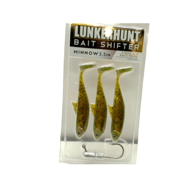 Bait Shifter Minnow 3.5 Watermelon Red 3pk. Lunkerhunt