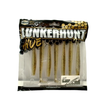Hive Seeker Swimbait 4.5 7pk. Perfect Pumpkin Lunkerhunt