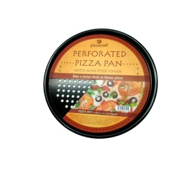 Perforated Pizza Pan 12.87 w/Non Stick Finish Pizzacraft"