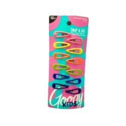 Snap Clips 12pk. Girls Goody Kids Multi Colour