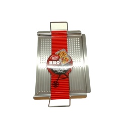 Dual Surface Stainless Steel Grilling Tray 18.75 x 12" Tablecraft"