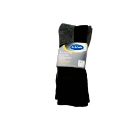 Socks Men's Diabetic 2pk. Black Medium Dr. Scholl's