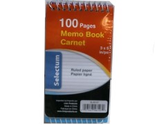 3x5 TopCoil Notebook  100pg.Assorted colors