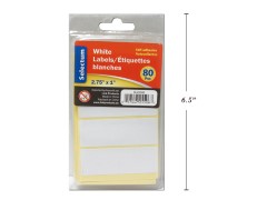 LABELS,WHITE 1X2.7580/   DOUBLE BLISTER PACK.