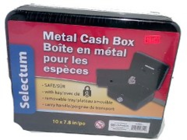 Medium Metal Cash Boxes, Appr. 10 x 7.85x3.5 with key\