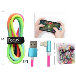 Cable - USB Lightning™ 3 Foot Rainbow iFocus
