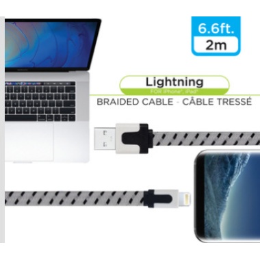 Cable - USB Lightning™ 6.6ft White Braided