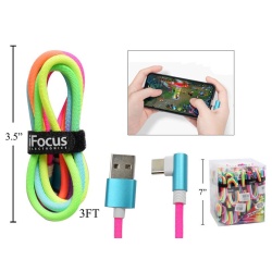 Cable - USB Type-C® 3 Foot Rainbow iFocus