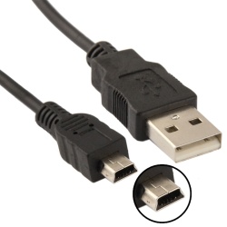 Cable - Mini USB 1 Foot PC, Laptop, Car Dash Cam, Digital Camera