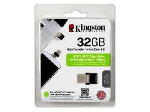 Kingston 32GB DT Microduo USB 3.0/ Micro USB OTG Flash Drive