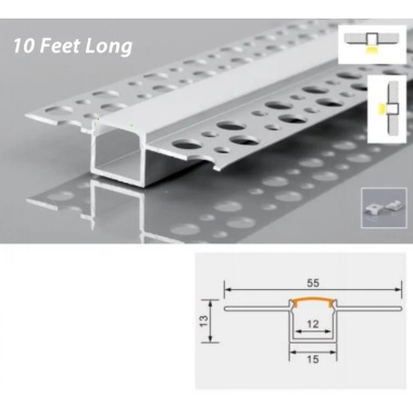 LED strip flexible drywall channel 15-13mm 6 feet long - add LED lighting between drywall sheets