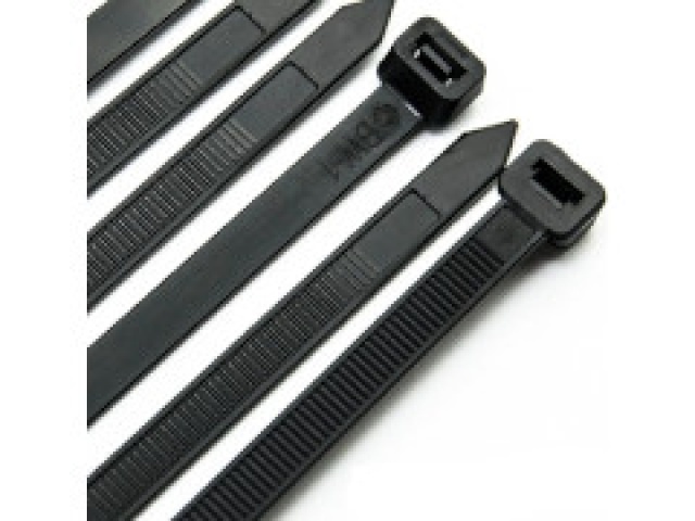 Nylon cable tie 8 inch 50 lb black 100 pack