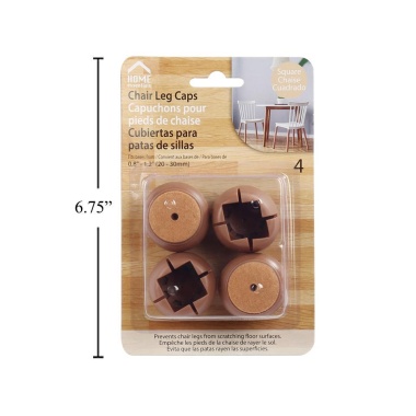 Square Chair Leg Cap 4-pc. 21-31mm.Home Essentials