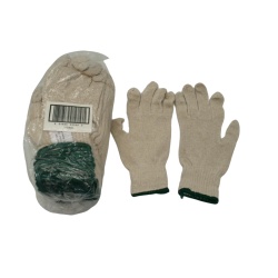 String Knit Cotton Gloves 12 Pairs Unbleached(promo)