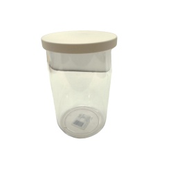 Round Canister Large 5 x 8" Plastic w/Lid"